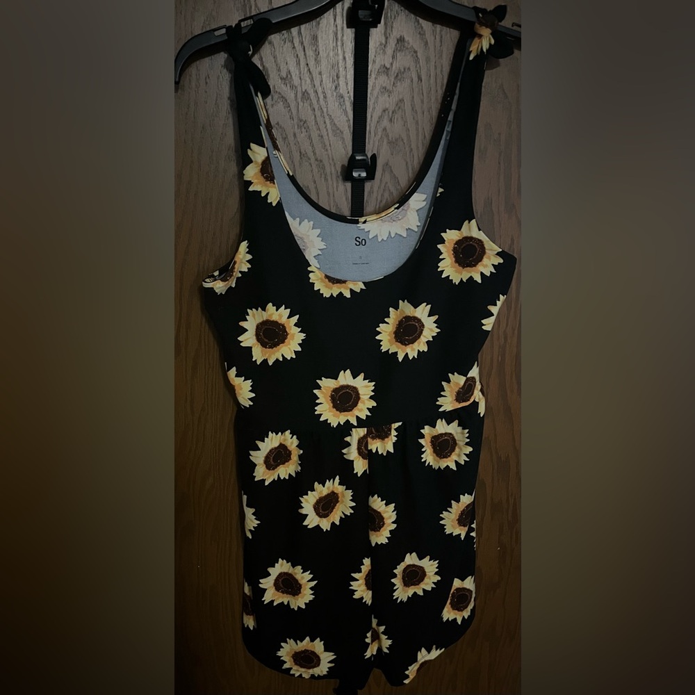 Sunflower Print Summer Romper